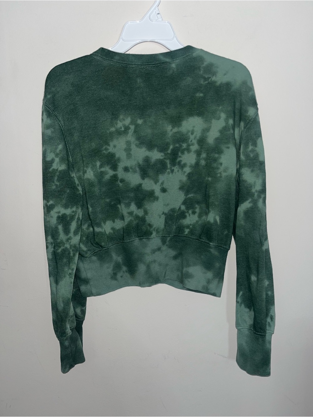 Keith Haring Forest Green Tie-Dye Crewneck Sweatshirt with Yellow Graphic - Picture 4 of 5